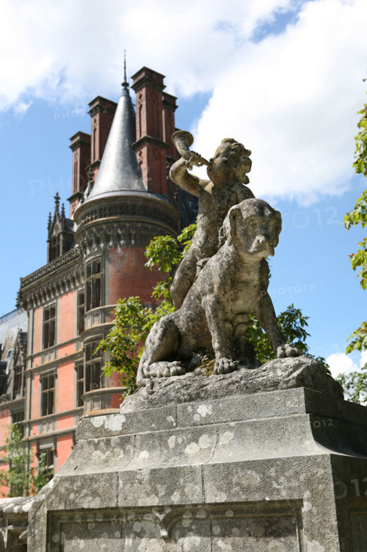 France, Bretagne, Finistere, parc et chateau de Trevarez, jardins, domaine de trevarez, departemental,