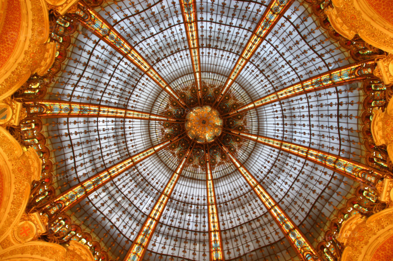 Great dome of Galeries Lafayette in Paris