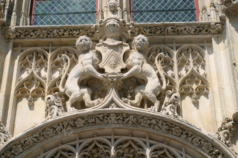 France, Haute Normandie, Seine Maritime, Rouen, hotel de Bourgtheroulde, art medieval, renaissance, sculpture, fenetres, tours, sculpture, hotel, place de la pucelle,