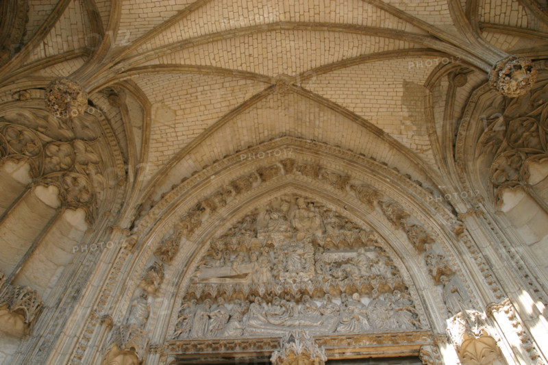 France, Haute Normandie, Seine Maritime, Rouen, eglise abbatiale Saint-Ouen, chevet, edifice religieux, portail des marmousets