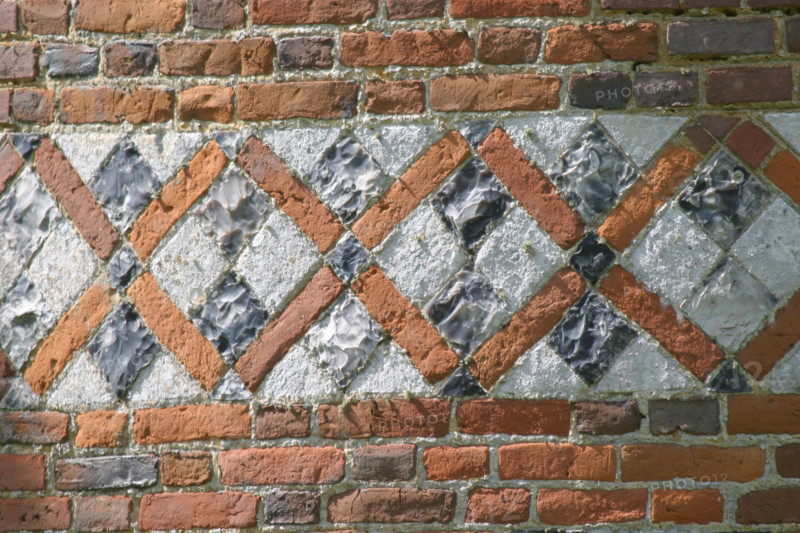 France, Haute Normandie, Seine Maritime, pays de Caux maritime, Offranville, manoir d'auffay, Construction traditionnelle en brique et pierre et silex,
