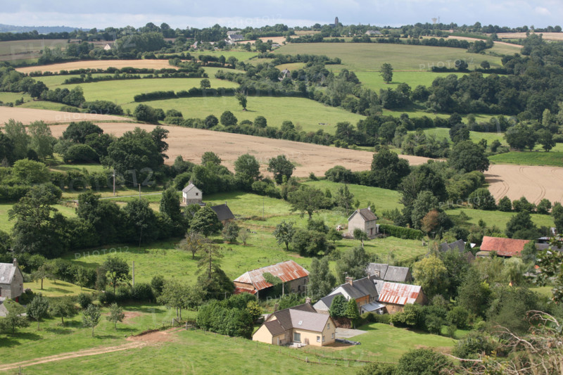 France, Basse Normandie, Manche, pays de saint lo, conde sur vire, roches de ham, paysage, nature, champs, agriculture