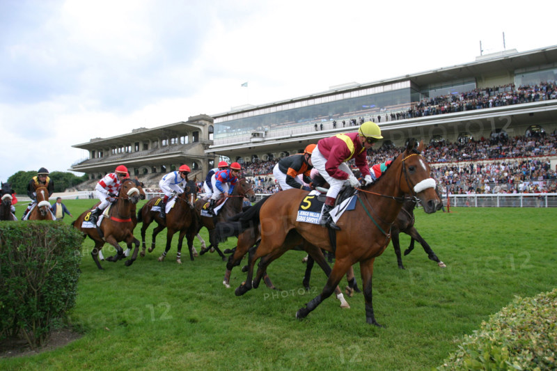 France, ile de france, paris 16e, hippodrome d'auteuil, course d'obstacles, gras savoye grand steeple-chase de paris 2004, jockey, cheval, prix, pur sang, cheval, hippisme, turf,