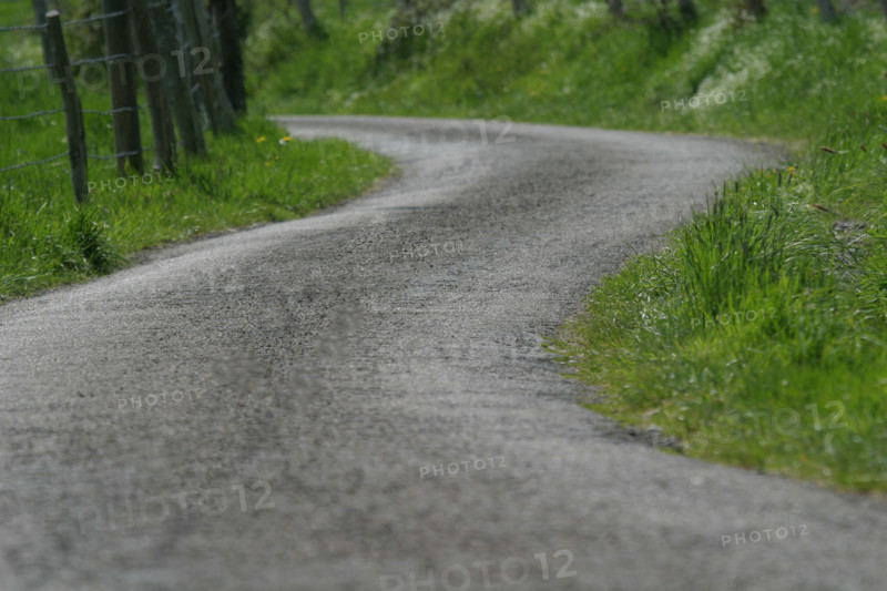 France, serpentine country road