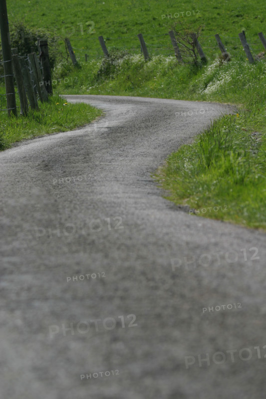 France, serpentine country road