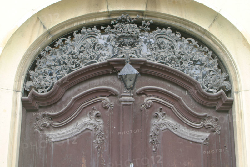 europe, Hongrie, budapest, detail ferronnerie (tarnok utca), Buda,