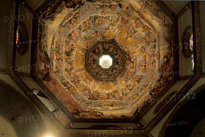 Italie, toscane, florence, firenze, renaissance italienne, santa maria del fiore, duomo, le dome, brunelleschi, peinture voute, coupole,