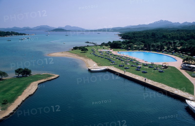 Italie, sardaigne, costa smeralda, hotel cala di volpe, marina, mer, panorama,