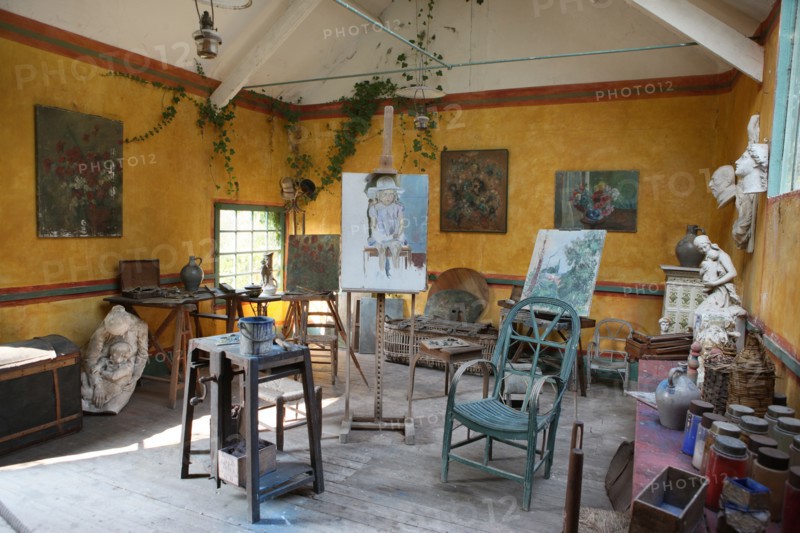 Ancien hôtel Baudy à Giverny, atelier de Claude Monet reconstitué