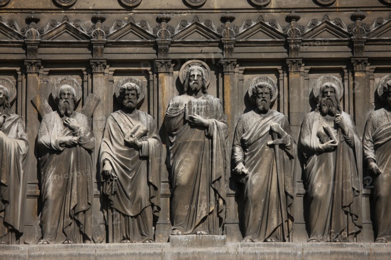 France, ile de france, paris 8e arrondissement, place saint augustin, eglise saint augustin architecte victor baltard, detail facade,