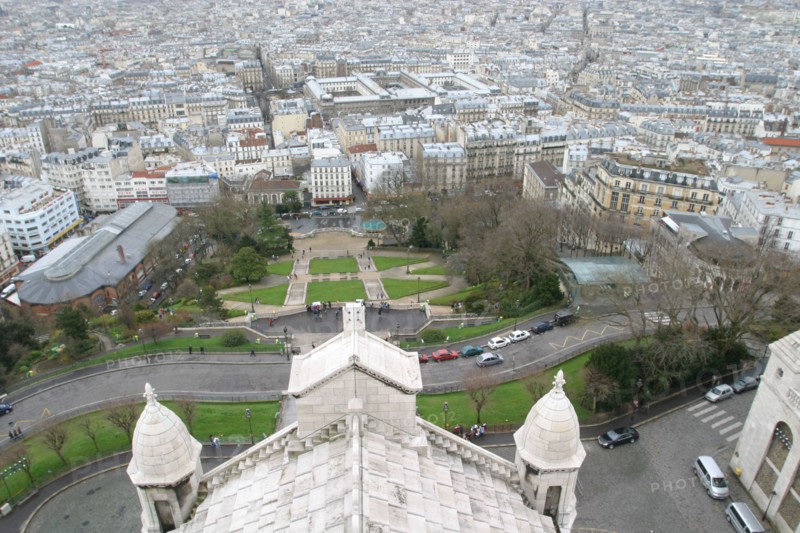 basilique du Sacre coeur, vue sur paris depuis le tour du dome