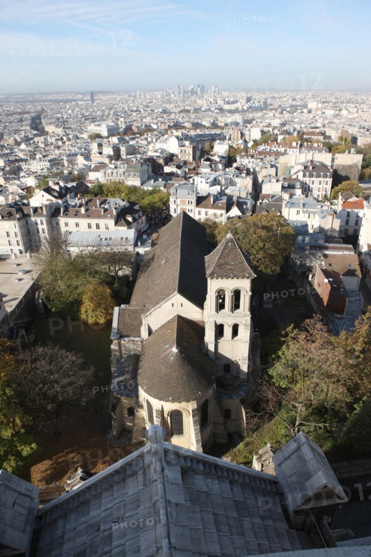 France, ile de france, paris 18e arrondissement, butte montmartre, basilique du sacre coeur, panorama depuis le dome, vue generale, paysage urbain,