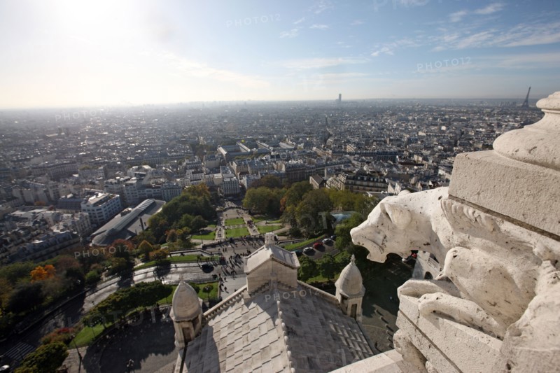 France, ile de france, paris 18e arrondissement, butte montmartre, basilique du sacre coeur, panorama depuis le dome, vue generale, paysage urbain,