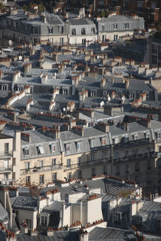 France, ile de france, paris 18e arrondissement, butte montmartre, basilique du sacre coeur, panorama depuis le dome, vue generale, paysage urbain, toits de la ville,