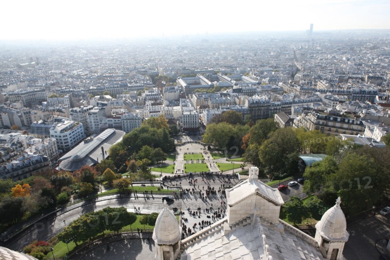 France, ile de france, paris 18e arrondissement, butte montmartre, basilique du sacre coeur, panorama depuis le dome, vue generale, paysage urbain,