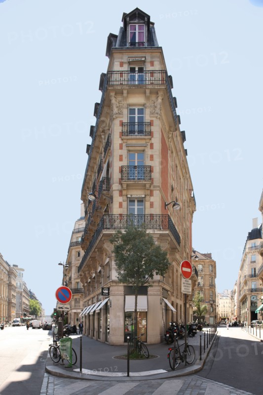 France, Ile de France, paris 2e arrondissement, immeuble ilot entre les rues du louvre, d'argout et etienne marcel,
