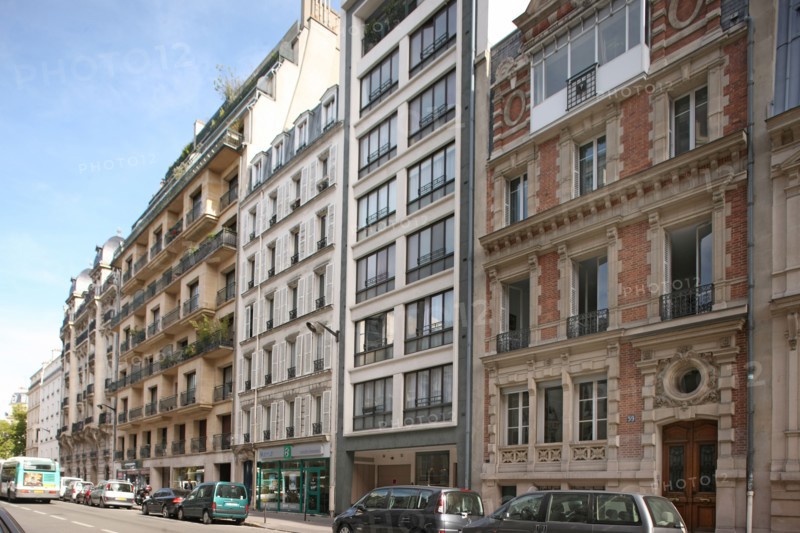 France, Ile de France, paris 17e arrondissement, 53 a 59 rue jouffroy d'abbans, sequence stylistique, facades,