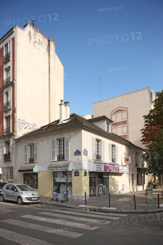 France, Ile de France, paris 20e arrondissement, rue pelleport, angle avec la rue de bagnolet,