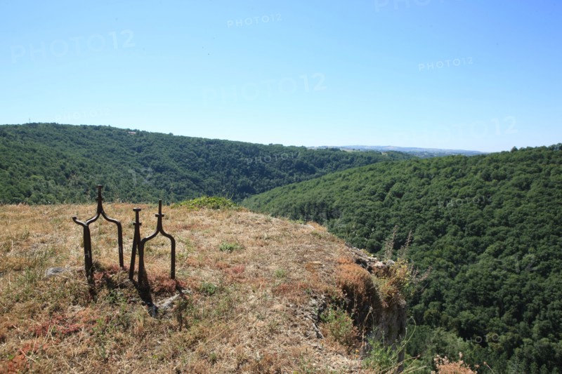 france, region midi pyrenees, aveyron, najac, village sauvegarde, chateau, forteresse, moyen age, vieilles pierres, patrimoine, histoire, panorama,