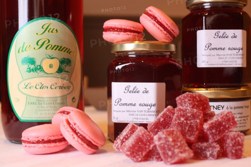 France, Haute Normandie, eure, evreux/gauciel, restaurant la gazette, chef xavier buzieux, dessert a base de pomme rouge produite par stephane et martine van thornout a gauciel,