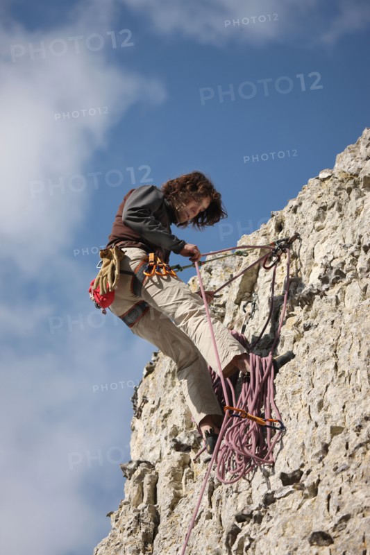 France, Haute Normandie, eure, amfreville sous les monts, escalade, authentik aventure, christophe van der cruyssen et son fils barney, falaise, sport,
