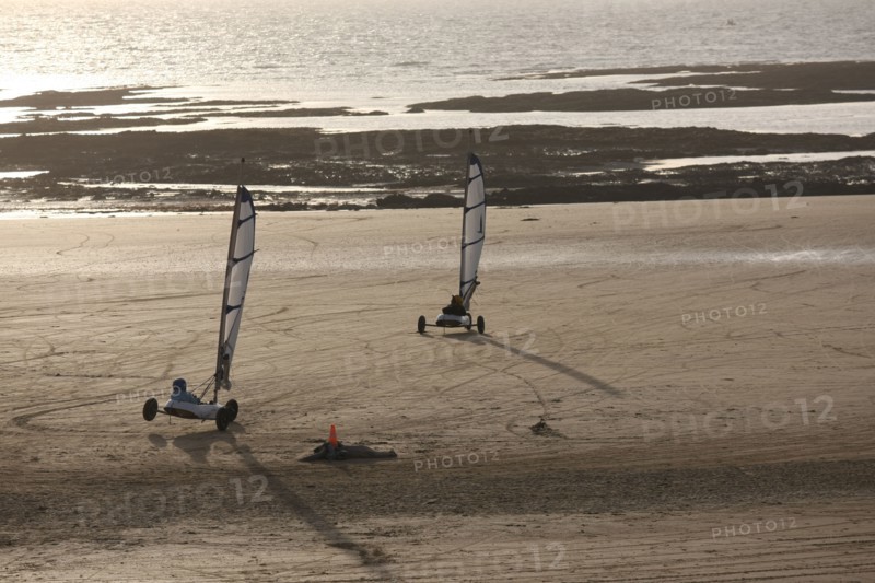 France, Basse Normandie, manche, cote des havres, portbail, littoral, mer, char a voile, sports nautiques, plage, sable, windsurf,