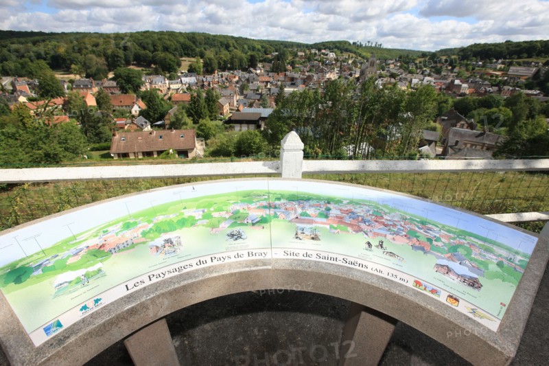 France, Haute Normandie, seine maritime, pays de bray, saint saens, table d'orientation, panorama,