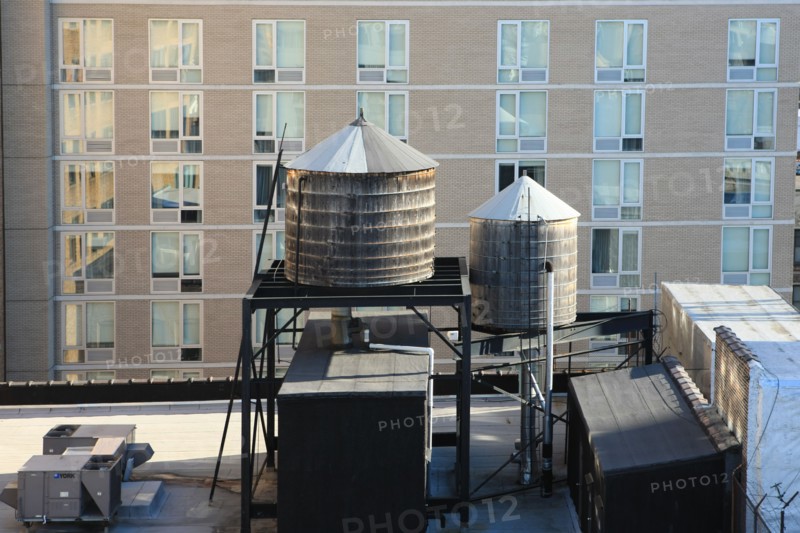 usa, etat de New York, New York City, Manhattan, Chelsea, buildings, reservoirs, depuis la terrasse de de l'hotel Four Points by Sheraton, 160W 25th, empire state,
