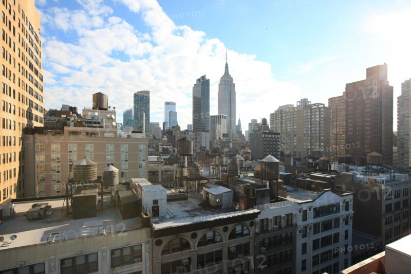 usa, etat de New York, New York City, Manhattan, Chelsea, buildings, reservoirs, depuis la terrasse de de l'hotel Four Points by Sheraton, 160W 25th, empire state,
