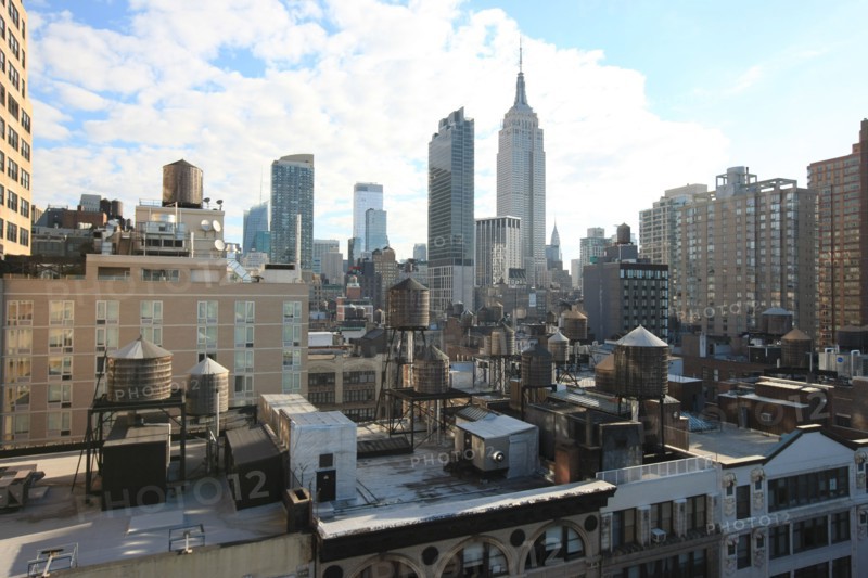 usa, etat de New York, New York City, Manhattan, Chelsea, buildings, reservoirs, depuis la terrasse de de l'hotel Four Points by Sheraton, 160W 25th, empire state,