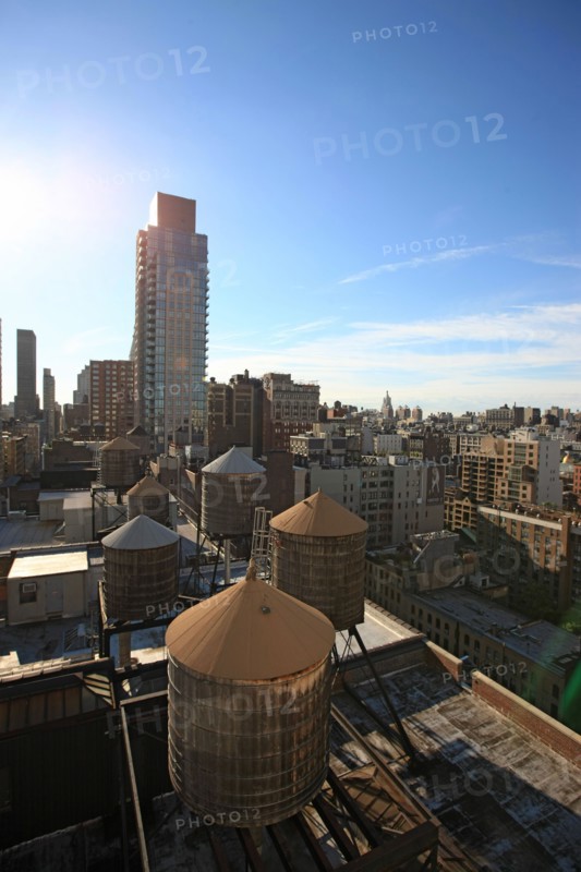 usa, etat de New York, New York City, Manhattan, Chelsea, buildings, reservoirs, depuis la terrasse de de l'hotel Four Points by Sheraton, 160W 25th, empire state,