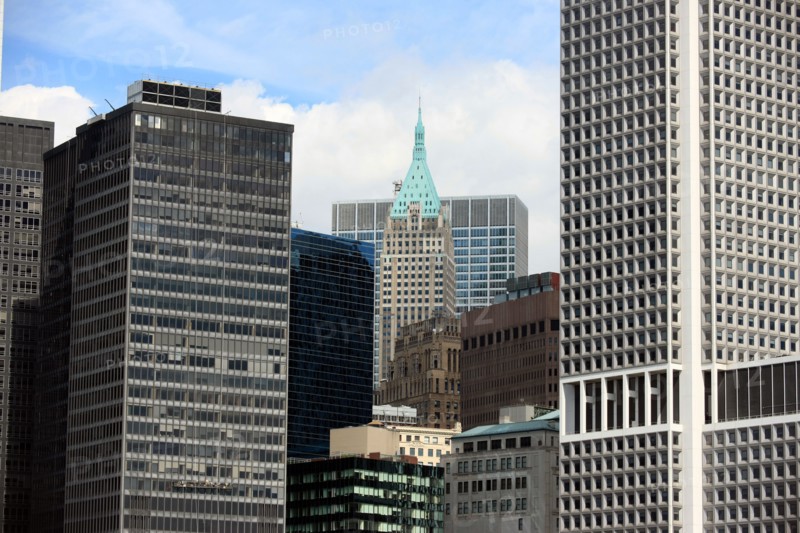 usa, etat de New York, New York City, Manhattan, financial district, pointe de Manhattan, ferry pour Staten Island, buildings, baie, bateaux, statue de la liberte, Bartholdi,