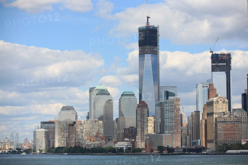 usa, etat de New York, New York City, Manhattan, financial district, pointe de Manhattan, ferry pour Staten Island, buildings, baie, bateaux, statue de la liberte, Bartholdi,