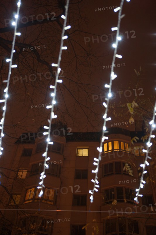 france, ile de france, paris, 14e arrondissement, nuit, matin, rue d'alesia, decoration de noel, 

Date : decembre 2012