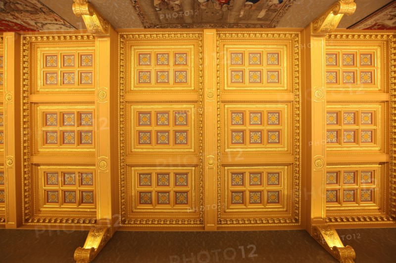 France, ile de france, paris 1er arrondissement, 13 rue cambon, palais cambon, cour des comptes, institution, etat, batiment grand chambre, plafond a  caissons, 
Date : 2011-2012