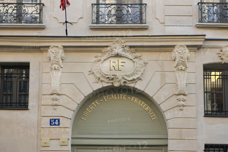 France, ile de france, paris 3e arrondissement, le marais, 54 rue de turenne, portail de l'hotel de montresor, 
Date : 2011-2012