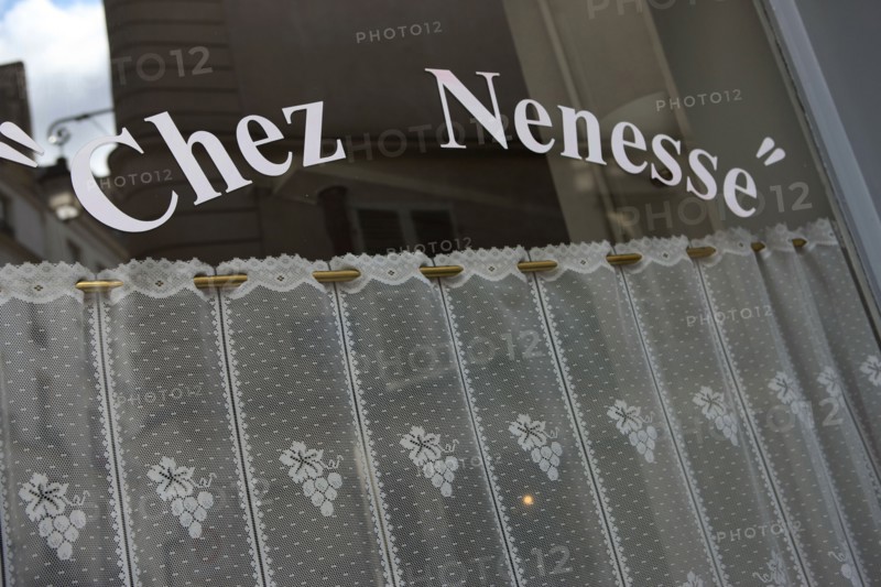 France, ile de france, paris, 3e arrondissement, marais, 17 rue de saintonge, restaurant chez nenesse, rideaux, 
Date : 2011-2012
