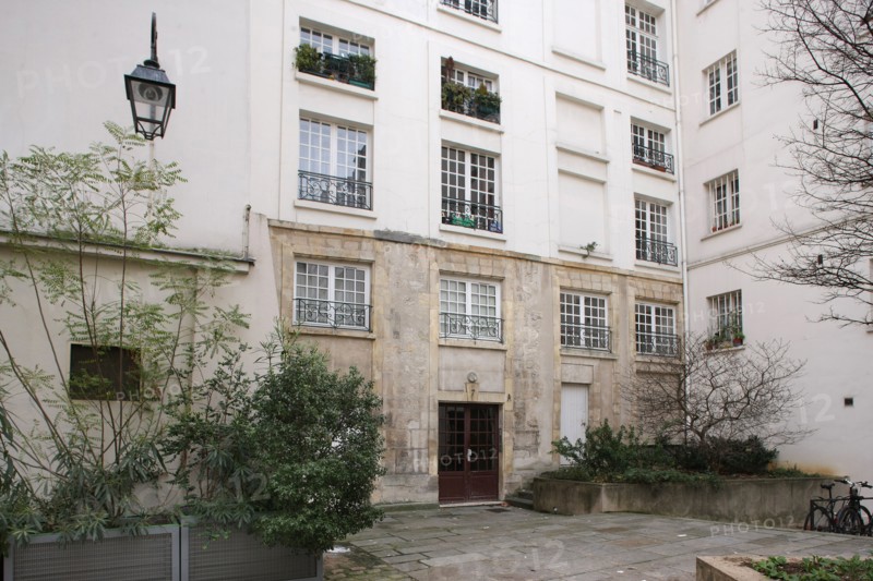 France, ile de france, paris 4e arrondissement, le marais, marche saint paul, batiment 7a de la cour rabelais, entree par la rue de l'ave maria, 
Date : 2011-2012