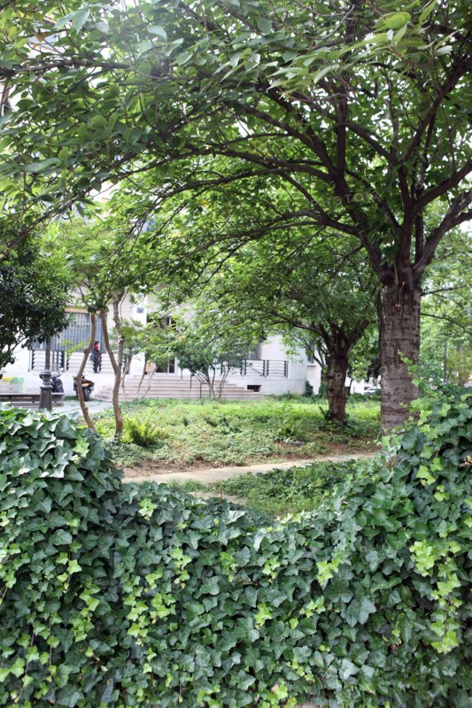 France, ile de france, paris, 4e arrondissement, quai des celestins et rue de l'hotel de ville, jardin marie trintignant, espace vert, ville de paris.
Date : 2011-2012