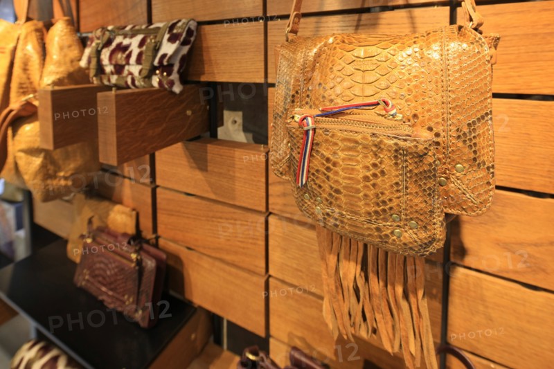 France, ile de france, paris 6e arrondissement, 1 rue jacob, boutique jerome dreyfuss, sacs, mode.
Date : 2011-2012
