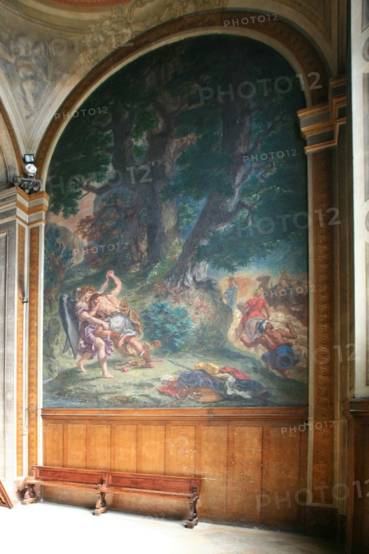 France, ile de france, paris 6e arrondissement, place saint sulpice, eglise saint sulpice, peinture de delacroix, chapelle.
Date : 2011-2012