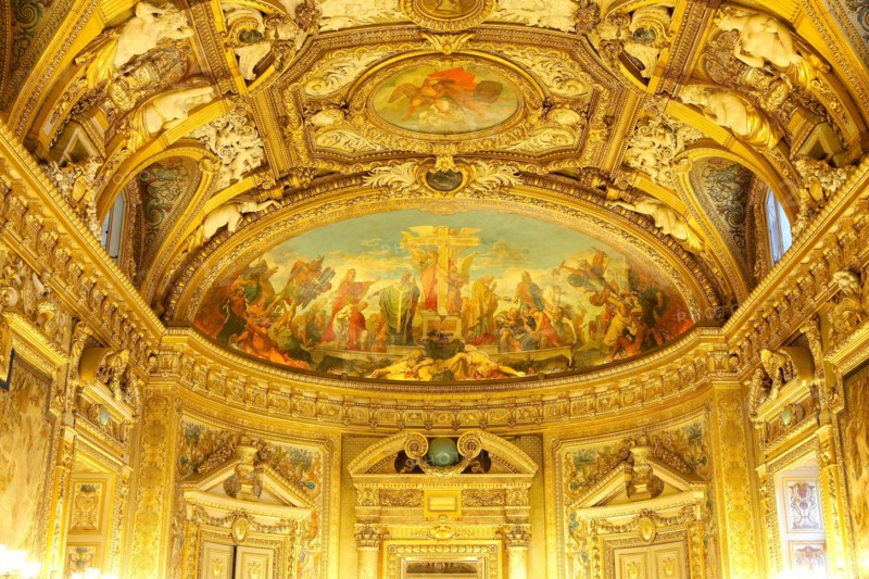 France, ile de france, paris 6e arrondissement, rue de vaugirard, palais du luxembourg, senat, salle des conferences, institution, parlement, republique, peinture en cul de four.
Date : 2011-2012