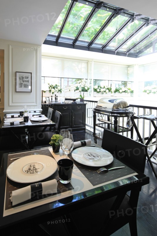 France, ile de france, paris 6e arrondissement, 9 rue de l'Ecole de Medecine, creperie restaurant, compagnie de bretagne, decoration de pierre yves rochon, architecte.
Date : 2011-2012