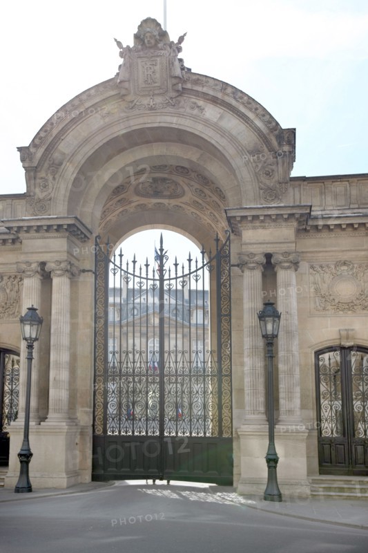 France, ile de france, paris 8e arrondissement, rue du faubourg saint honore, palais de l'elysee, president de la republique, palais presidentiel, etat, batiment, hotel particulier

Date : 2011-2012