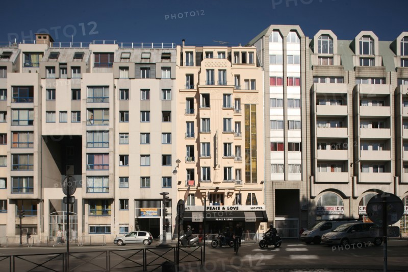 France, ile de france, paris 10e arrondissement, 245 rue lafayette, hauts inattendus, elevation, immeuble, jaures

Date : 2011-2012