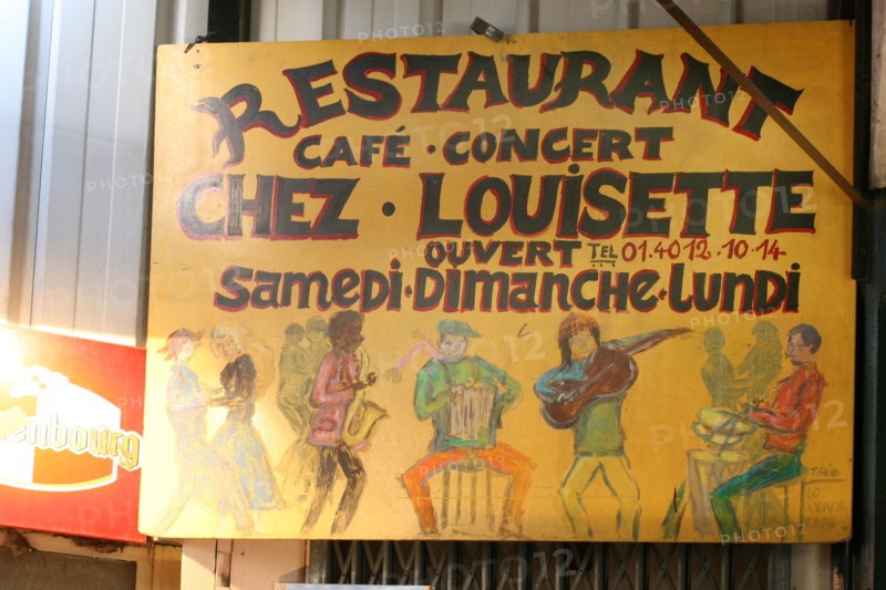 France, ile de france, paris, 18e arrondissement, porte de clignancourt, marche aux puces de saint ouen, marche vernaison, guinguette chez louisette,