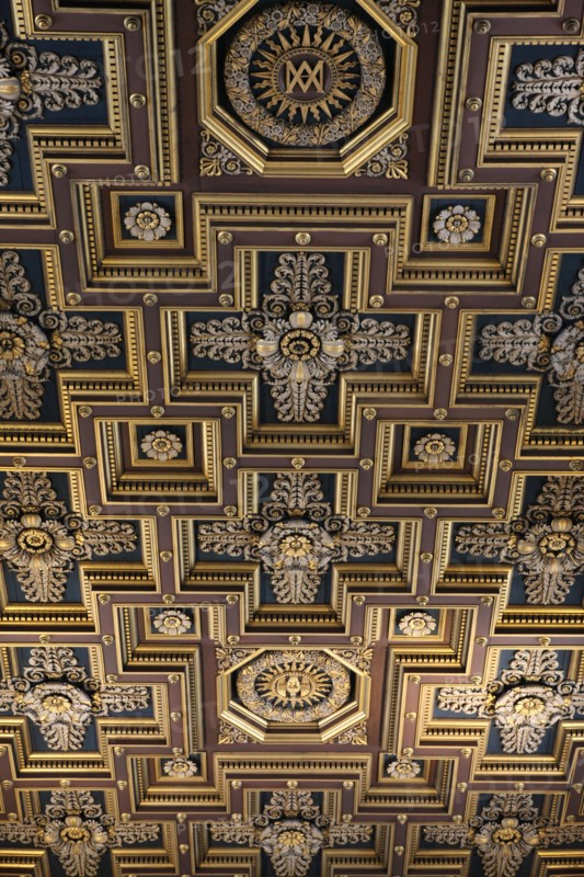 France, ile de france, paris 9e arrondissement, rue de chateaudun, eglise notre dame de lorette, decor interieur, peintures, plafond a caissons de la nef,


Date : Ete 2012