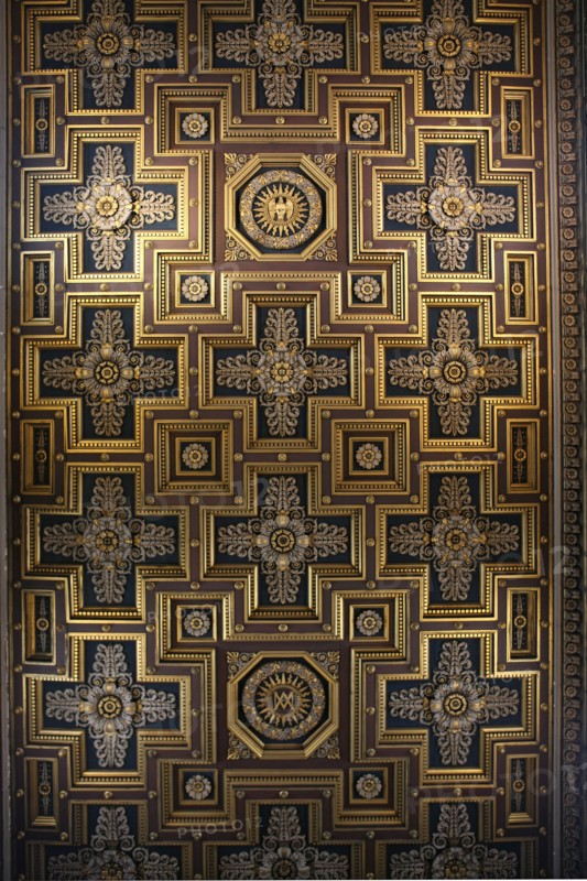 France, ile de france, paris 9e arrondissement, rue de chateaudun, eglise notre dame de lorette, decor interieur, peintures, plafond a caissons de la nef,


Date : Ete 2012