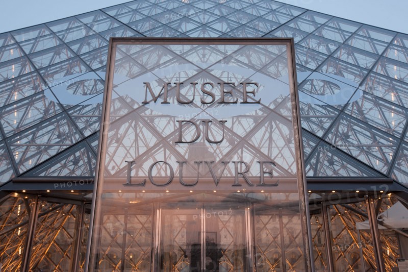 France, Region Ile de France, Paris 1er arrondissement, Musee du Louvre, place de la Pyramide, Ieoh Ming Pei,