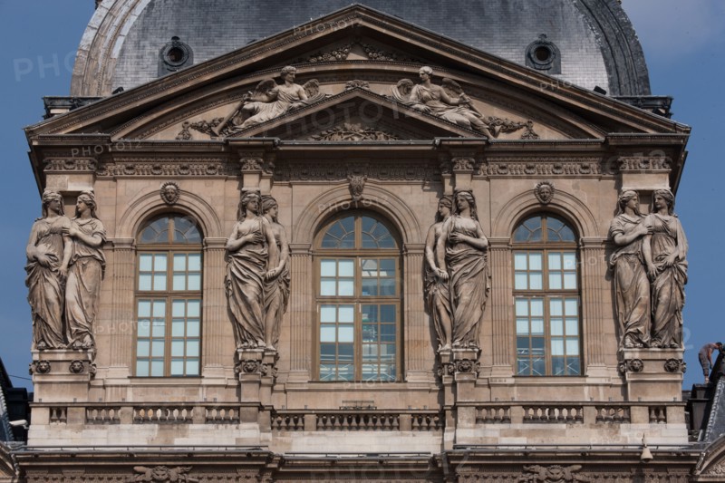France, Region Ile de France, Paris 1er arrondissement, Musee du Louvre, Place Carree, aile Sully,